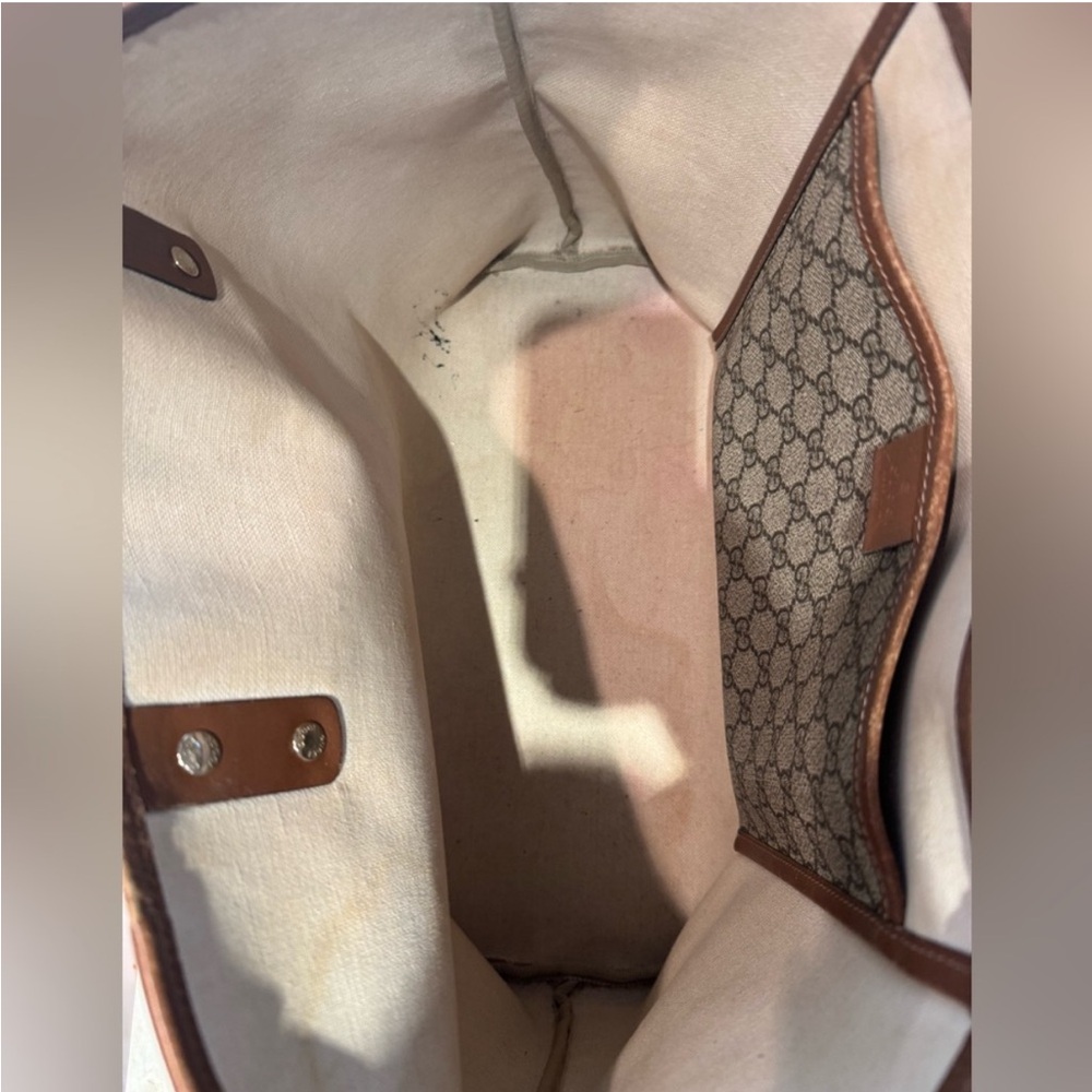 Gucci GG Supreme Canvas tote with leather trim - Picture 10 of 10